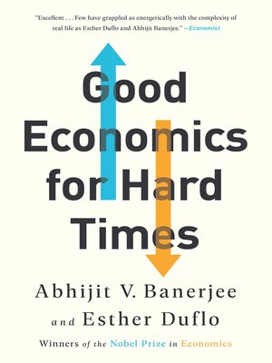 cover image of Good Economics for Hard Times